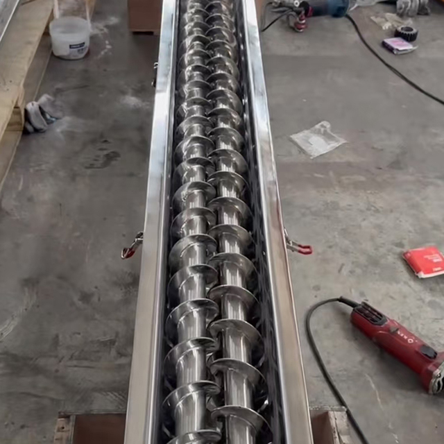 Transportador de tornillo de doble eje en forma de U personalizado OEM para silo de arena de carb&oacute;n
